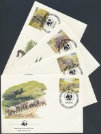 1986 WWF Elefántok Sor Mi 753-756 4 FDC - Otros & Sin Clasificación