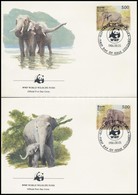 1986 WWF: Elefántok Sor 4 Db FDC-n Mi 753-756 - Sonstige & Ohne Zuordnung