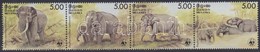 ** 1986 WWF Ceyloni Elefánt Négyes Csík Mi 753-756 - Autres & Non Classés