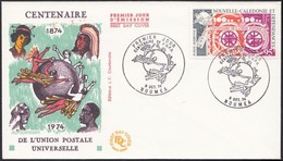 ** 1974 100 éves Az UPU Fogazott és Vágott Bélyeg Mi 556 + FDC - Andere & Zonder Classificatie