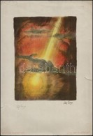 Abel Pann (1883-1963) És Isten Megteremté A Fényt  Litográfia, Papír 28x20 Cm Jelzett. / Lithography. Signed. - Otros & Sin Clasificación