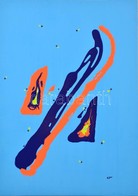 Czibor Ildikó (1969- ): Blupax. Akril, Farost, Jelzett, 70×50 Cm - Sonstige & Ohne Zuordnung