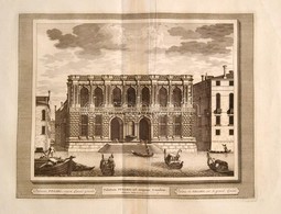 Cca 1715-1750 Domenico Lovisa (1690 K.-1750 K.): Velence: Palatium Malipieri Prope Stum Samuelem Ad Magnum Canalem Rézme - Estampas & Grabados