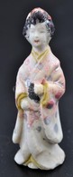 Gésa, Biszkvit Porcelán Figura, Kézzel Festett, Jelzés Nélkül, Kopásokkal, Apró Lepattanással, M: 6 Cm - Altri & Non Classificati