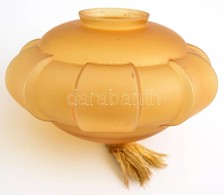 Sárga üveg Lámpabúra, Kopásnyomokkal, D: 28 Cm - Glas & Kristal