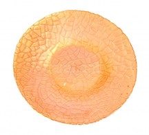 Dekoratív Narancssárga üvegtál, Apró Kopásokkal, D: 31 Cm - Glas & Kristal
