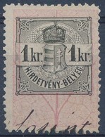 1870 Hirdetvény Bélyeg 1kr - Sin Clasificación