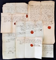Cca 1800-1830 7 Db Okmány, Nyugta, Szerződés Aláírásokkal, Viaszpecsétekkel - Sin Clasificación