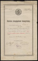 1914 A Magyar Vöröskereszt önkéntes Betegápolónői Bizonyítványa - Zonder Classificatie