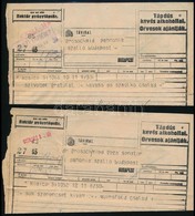 1937 Dr. Grosschmied Gézának Címzett 2 Db Távirat A Pannónia Szállóba - Sin Clasificación