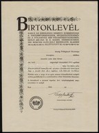 1945 Kitöltetlen Földosztási Birtoklevél, Nagy Imre Földművelésügyi Miniszter Nyomtatott Aláírásával - Zonder Classificatie