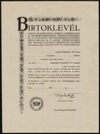 1945 Kitöltetlen Földosztási Birtoklevél, Nagy Imre Földművelésügyi Miniszter Nyomtatott Aláírásával - Unclassified