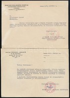 1946-1960 4 Db Szociáldemokrata/MDP/MSZMP Pártügyekben írt Hivatalos Levél, Közte SZDP-ből Való Kizárással Kapcsolatos I - Ohne Zuordnung