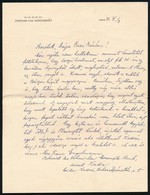 1941 Prága, Somoskeőy István Jogász Kézzel írt Levele Somoskeőy Klementinának Különféle Családi ügyekben, Rajta Mások üd - Sin Clasificación