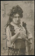 Emmy Destinn (1878-1930) énekesnő Aláírt Fotólapja. / Autograph Signed Photo Postcard - Otros & Sin Clasificación