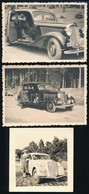 Cca 1938-1940 3 Db Autós Fotó, Kettő Hátulján Feliratozva, Különböző Méretben - Andere & Zonder Classificatie