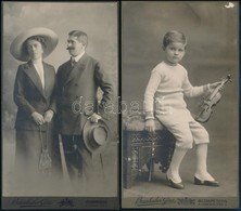 Cca 1910 6 Db Keményhátú Fotó Brunhuber Géza Budapesti Műterméből, Különböző Méretben - Andere & Zonder Classificatie