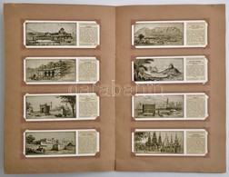 Cca 1930 Ty.phoo Cigarettakártya-gyűjtemény, Két Sorozat (Homes Of Famous Men; Wonder Cities Of The World), Berakóba Ren - Pubblicitari