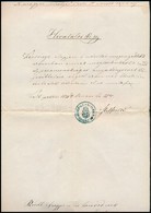 1871 Pest, A M. Kir. Pesti Első Honvéd Zászlóalj Házasodást Engedélyező Hivatalos Jegye Honvéd (talán Riedl Frigyes Késő - Other & Unclassified