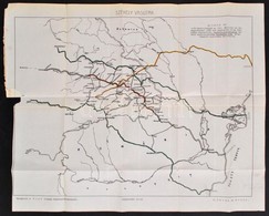 1902 Zsidi és Botár: A Székely Vasutak Térképe. 53x42 Cm - Andere & Zonder Classificatie