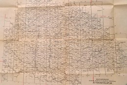 Cca 1930 Magyarország 25000, 75 000, és 200000-es Térképeinek áttekintő Lapja 48x34 Cm - Andere & Zonder Classificatie