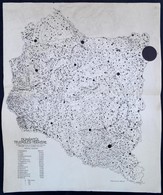 1926 Bátky-Kogutowitz: A Dunántúl Települési Térképe. 1:600 000. 44x55 Cm - Andere & Zonder Classificatie