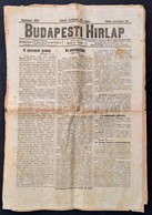 1916 November 28. A Budapesti Hírlap Ferenc József Haláláról -. Parlamenti Gyász Beszámoló Száma - Zonder Classificatie