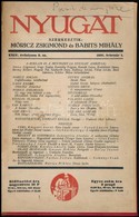 1931 Nyugat. Szerk.: Móricz Zsigmond, Babits Mihály. XXIV. évf. 3. Sz. 1931. Feb. 1. Vászon-kötésben. 143-212+4 P. - Sin Clasificación