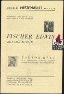 1936 Fischer Edwin Zongoraestje, Koncertfüzet, Tűzött Papírkötésben - Zonder Classificatie