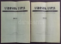 1944 Városok Lapja. Város Politikai Hetilap. Szerk.: Lukács Ödön. A Magyar Városok Orsz. Szövetségének és A Városi Mérnö - Zonder Classificatie