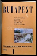 1946 Budapest A Székesfőváros Történeti, Művészeti és Társadalmi Képes Folyóirata. Teljes évfolyam Bekötve. - Zonder Classificatie