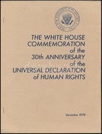 1978 The White House Commemoration Of The 30th Anniversary Of The Universal Declataion Of The Human Rights. Emberi Jogok - Non Classificati