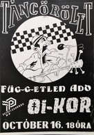 1990 Táncőrület, Petőfi Csarnok 1990. Október 16., Független Adó, Oi-Kor, Underground Koncertplakát, 41x29 Cm - Otros & Sin Clasificación