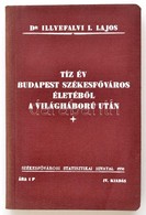 Illyefalvi I. Lajos: Tíz év Budapest Székesfőváros  életéből A Világháború Után. Bp., 1930, KSH. Papírkötésben, Jó állap - Zonder Classificatie