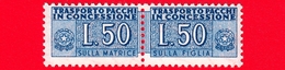 Nuovo - MNH - ITALIA - 1955 - Filigrana Stelle - Pacchi In Concessione - Cifra E Stemma - 50 - Colis-concession