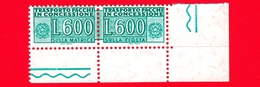 Nuovo - MNH - ITALIA - 1976 - Filigrana Stelle - Pacchi In Concessione - Cifra E Stemma - 600 - Colis-concession