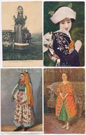 ** * 10 Db RÉGI Külföldi Folklór Motívumlap / 10 Pre-1945 European Folklore Motive Postcards - Sin Clasificación