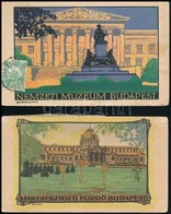 4 Db RÉGI Képeslap: Budapest, Szatmárnémeti, Bozó Irredenta ürvözlőlap / 4 Pre-1945 Postcards. Budapest, Satu Mare, Bozó - Ohne Zuordnung