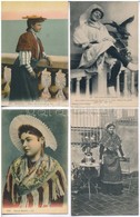 ** 4 Db RÉGI Használatlan Francia Folklór Motívumlap / 4 Pre-1945 Unused French Folklore Motive Postcards - Ohne Zuordnung