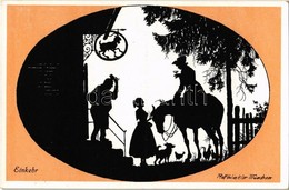 * 3 Db RÉGI Sziluettes Művészlap Rolf Winkler Szignóval / 3 Pre-1945 Silhouette Art Postcards Signed By Rolf Winkler. Zw - Non Classificati