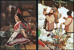 ** * 12 Db MODERN Magyar Népviseletes Motívumlap / 12 Modern Hungarian Folklore Motive Postcards - Non Classificati