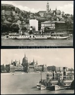 ** * 6 Db MODERN Magyar Motívumlap: Dunai Gőzhajók / 6 Modern Hungarian Motive Postcards: Danube Steamships - Unclassified