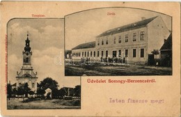 T2/T3 1903 Berzence, Somogy-Berzencze; Kegyúri Templom és Zárda. Divald - Zonder Classificatie