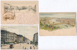 ** Budapest - 3 Db Régi Képeslap (2 Litho) / 3 Pre-1900 Postcards - Zonder Classificatie