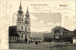 T2/T3 1904 Budapest I. Bomba Tér (ma Batthyány Tér), Budai Vásárcsarnok, Templom. Divald Károly 64. - Zonder Classificatie