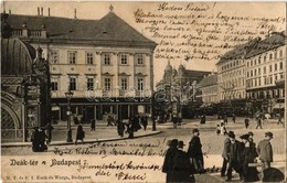 T3 1904 Budapest V. Deák Tér, Villamos, Goldstein József üzlete, élővirág Csarnok. M. T. és F. I. Koch és Warga (EB) - Zonder Classificatie