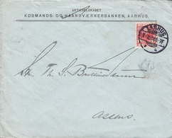 Denmark KØBMANDS- Og HAANDVÆRKERBANKEN Brotype Ia AARHUS 1908 Cover Brief Brotype Ia ASSENS (Arr.) - Lettres & Documents