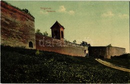 T2 1911 Szigetvár, Vár. Kiadja Kozáry Ede + Nagykanizsa-Brod 26. Sz. Vasúti Mozgóposta Bélyegző - Unclassified