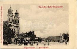 ** T1 Tatatóváros (Tata), Nagytemplom, Kossuth Tér. Kiadja Engländer és Társa - Unclassified