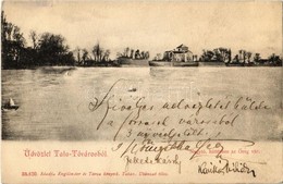 T2/T3 1904 Tatatóváros (Tata), Nagytó, Háttérben Az Öreg Vár. Engländer és Társa Kiadása (EK) - Unclassified